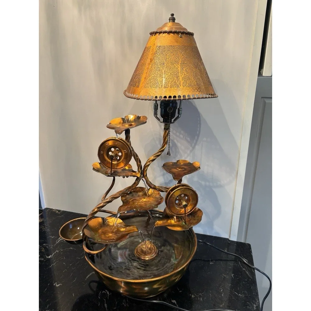 Copper Water Wheels Fountain & Lamp- Feng Shui Sphere